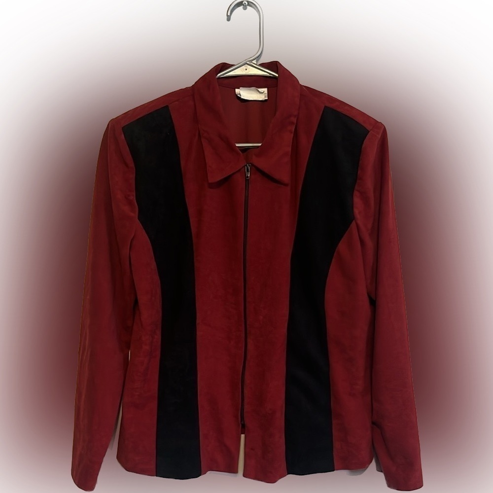 VINTAGE velour zip up dress jacket